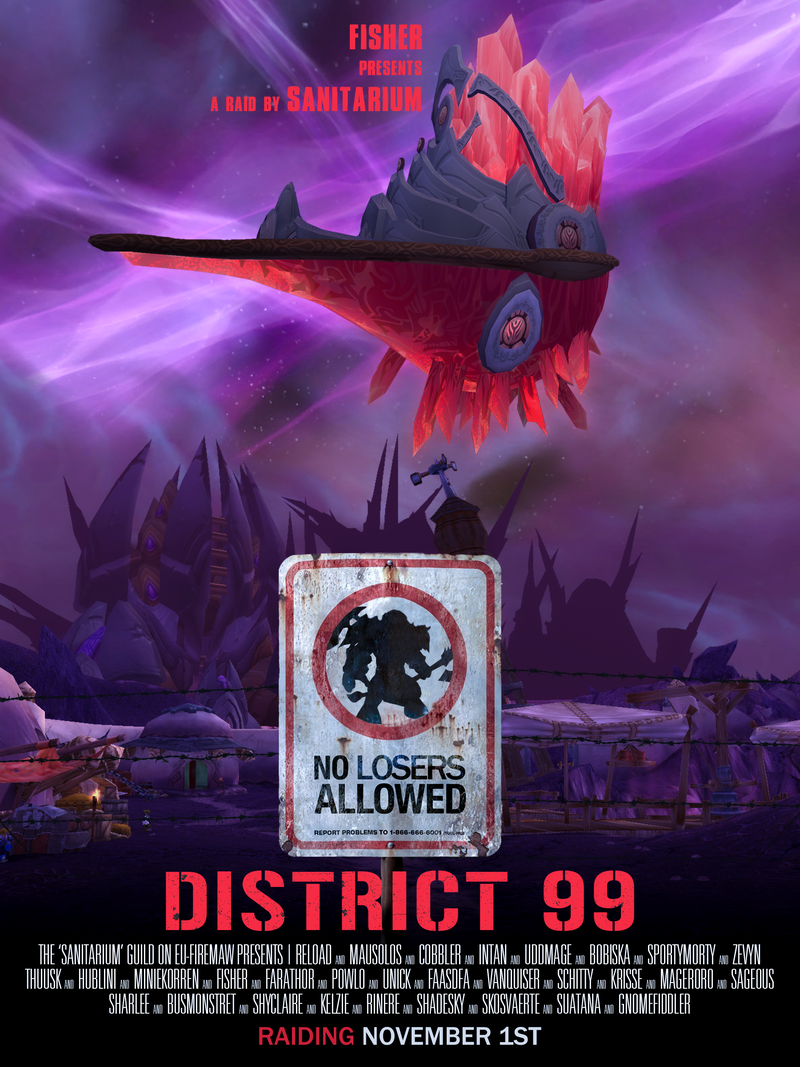 A parody of a World of Warcraft movie poster. District 9 / District 9 (2009). Source: reddit