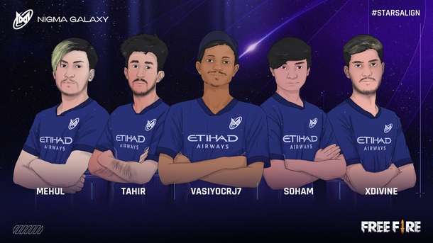 Nigma Galaxy roster by Free Fire